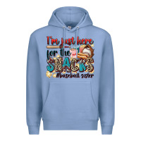 Colony Blue i'm just here for the snacks #baseball sister Premium Hoodie - Zillion Design Studio