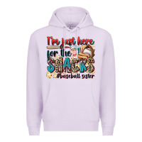 Lilac i'm just here for the snacks #baseball sister Premium Hoodie - Zillion Design Studio