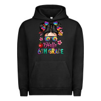 Pigment Black hello sixth grade kid Urban Hoodie - texasbilliewilder