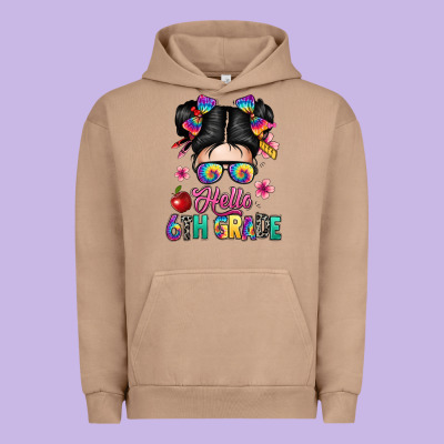Hello Sixth Grade Kid Urban Hoodie Designed By Texasbilliewilder