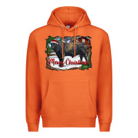 Carrot merry Christmas black angus bull and farm Premium Hoodie - RanaPortraitStore
