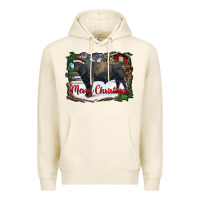 Tofu merry Christmas black angus bull and farm Premium Hoodie - RanaPortraitStore