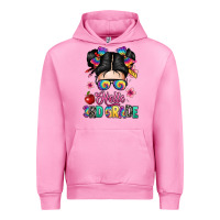 Fuchsia Pink hello third grade kid Urban Hoodie - texasbilliewilder