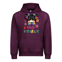 Mauve Wine hello third grade kid Urban Hoodie - texasbilliewilder