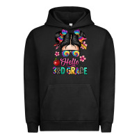 Pigment Black hello third grade kid Urban Hoodie - texasbilliewilder