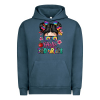 Pigment Midnight Navy hello third grade kid Urban Hoodie - texasbilliewilder