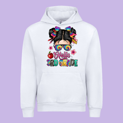 Hello Third Grade Kid Urban Hoodie Designed By Texasbilliewilder