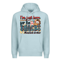 Blue Mist i'm just here for the snacks #baseball brother Premium Hoodie - Zillion Design Studio
