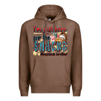 Chestnut i'm just here for the snacks #baseball brother Premium Hoodie - Zillion Design Studio