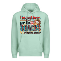 Seafoam i'm just here for the snacks #baseball brother Premium Hoodie - Zillion Design Studio