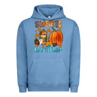 Pigment Pebble Blue bonfires flannels s'mores campfires and pumpkins Urban Hoodie - Zillion Design Studio