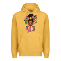 Mustard july girl afro woman summer Premium Hoodie - texasbilliewilder