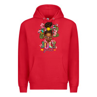 Red july girl afro woman summer Premium Hoodie - texasbilliewilder