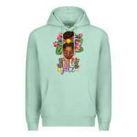 Seafoam july girl afro woman summer Premium Hoodie - texasbilliewilder