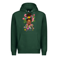 Sports Green july girl afro woman summer Premium Hoodie - texasbilliewilder