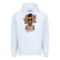 White july girl afro woman summer Premium Hoodie - texasbilliewilder