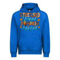 Cobalt stressed blessed pumpkin obsessed Urban Hoodie - Zillion Design Studio