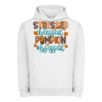 Pigment Lunar Rock stressed blessed pumpkin obsessed Urban Hoodie - Zillion Design Studio