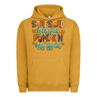 Pigment Peanut Butter stressed blessed pumpkin obsessed Urban Hoodie - Zillion Design Studio
