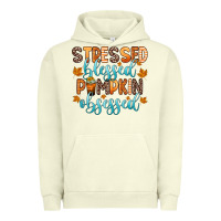 Pigment Pistachio stressed blessed pumpkin obsessed Urban Hoodie - Zillion Design Studio