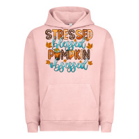 Pigment Salmon stressed blessed pumpkin obsessed Urban Hoodie - Zillion Design Studio