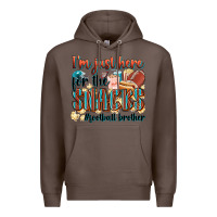Coffee i'm just here for the snacks #american football br Premium Hoodie - Zillion Design Studio