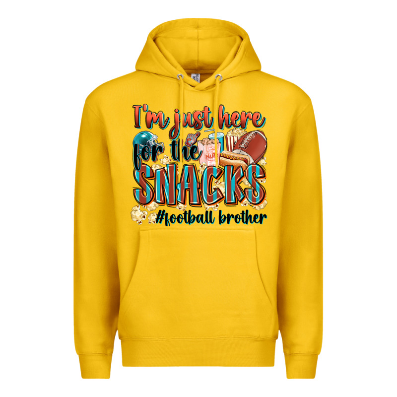 I'm Just Here For The Snacks #american Football Br Premium Hoodie by Zillion Design Studio | Teevron
