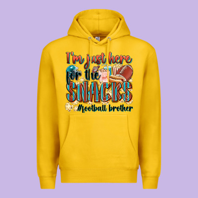 I'm Just Here For The Snacks #american Football Br Premium Hoodie Designed By Zillion Design Studio