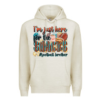 Oatmeal Heather i'm just here for the snacks #american football br Premium Hoodie - Zillion Design Studio