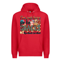 Red i'm just here for the snacks #american football br Premium Hoodie - Zillion Design Studio
