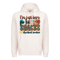 Pale Pink i'm just here for the snacks #american football br Premium Hoodie - Zillion Design Studio