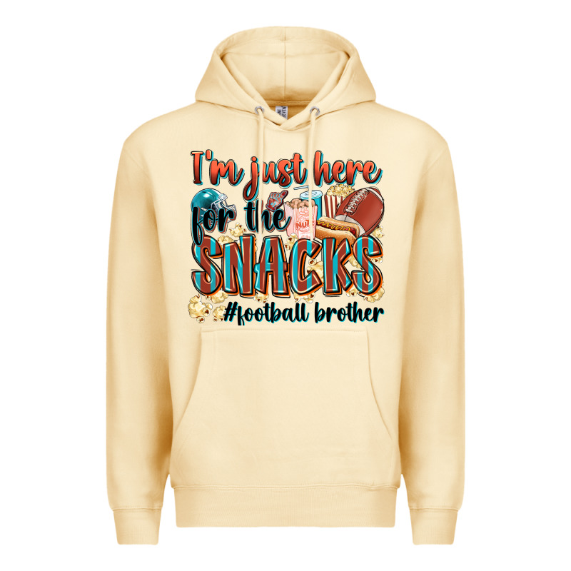 I'm Just Here For The Snacks #american Football Br Premium Hoodie by Zillion Design Studio | Teevron