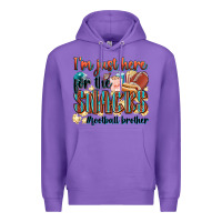 Purple i'm just here for the snacks #american football br Premium Hoodie - Zillion Design Studio