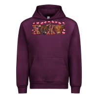 Mauve Wine xoxo highland cows Urban Hoodie - RanaPortraitStore