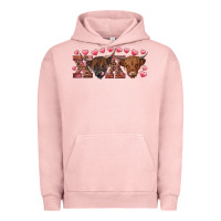 Pigment Salmon xoxo highland cows Urban Hoodie - RanaPortraitStore