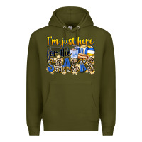 Army Green i'm just here for the snacks volleyball Premium Hoodie - Zillion Design Studio