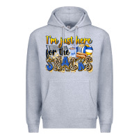 Heather Grey i'm just here for the snacks volleyball Premium Hoodie - Zillion Design Studio