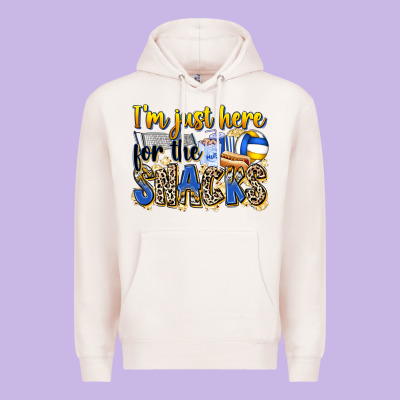 I'm Just Here For The Snacks Volleyball Premium Hoodie Designed By Zillion Design Studio