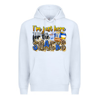 White i'm just here for the snacks volleyball Premium Hoodie - Zillion Design Studio