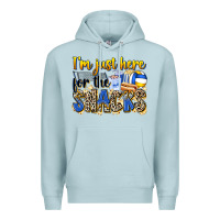 Blue Mist i'm just here for the snacks volleyball Premium Hoodie - Zillion Design Studio