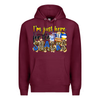 Burgundy i'm just here for the snacks volleyball Premium Hoodie - Zillion Design Studio