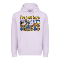 Lilac i'm just here for the snacks volleyball Premium Hoodie - Zillion Design Studio