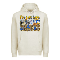Oatmeal Heather i'm just here for the snacks volleyball Premium Hoodie - Zillion Design Studio