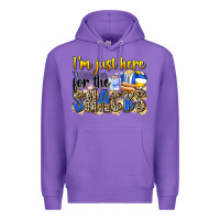 Purple i'm just here for the snacks volleyball Premium Hoodie - Zillion Design Studio