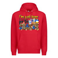 Red i'm just here for the snacks volleyball Premium Hoodie - Zillion Design Studio
