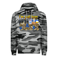 Slate Camo i'm just here for the snacks volleyball Premium Hoodie - Zillion Design Studio