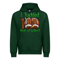 Forest Green i tackled 100 days of school football Urban Hoodie - texasbilliewilder