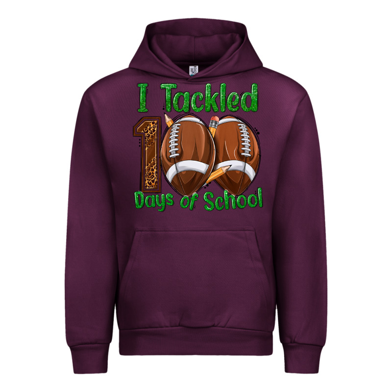 I Tackled 100 Days Of School Football Urban Hoodie by texasbilliewilder | Teevron