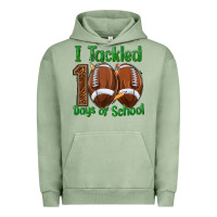 Pigment Oil Green i tackled 100 days of school football Urban Hoodie - texasbilliewilder