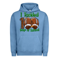 Pigment Pebble Blue i tackled 100 days of school football Urban Hoodie - texasbilliewilder